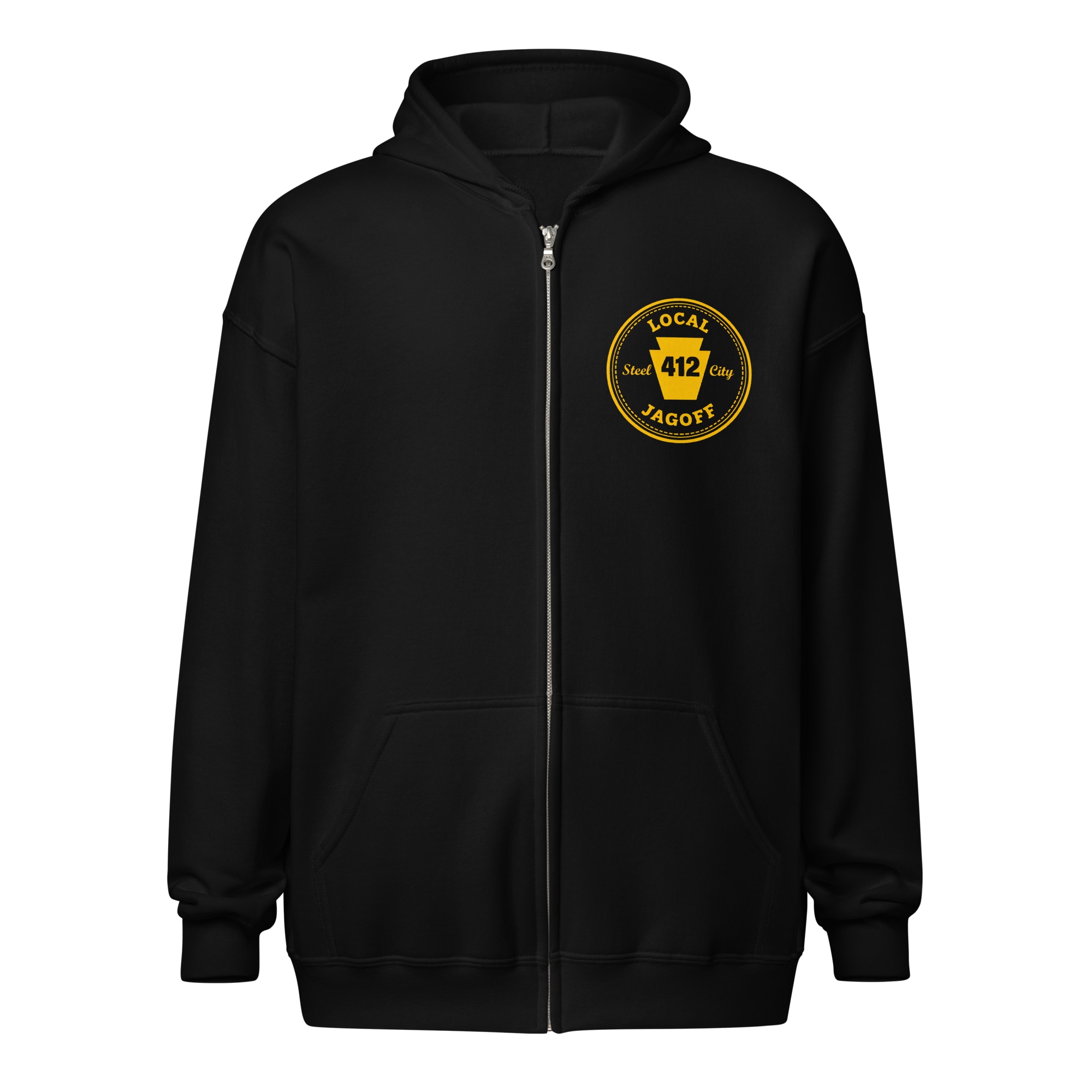 Steel City 412 Crest Zip Hoodie